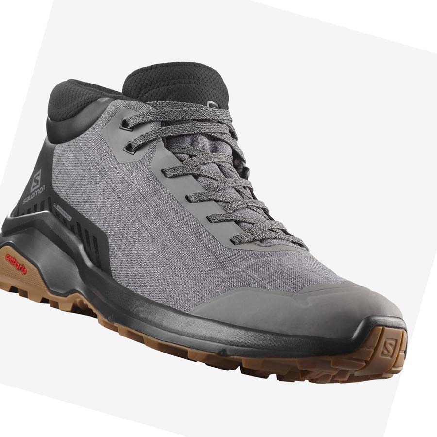 Salomon X REVEAL CHUKKA CLIMASALOMON™ WATERPROOF Erkek Kışlık Botlar Gri | TR 3378VRW